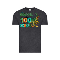Vintage Black roaring into 100 day of school Vintage Tee - MaliasSmallBusiness