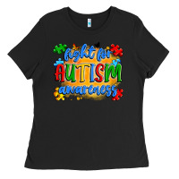 Black fight for autism awareness Ladies Tee - Artiststas