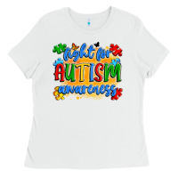 White fight for autism awareness Ladies Tee - Artiststas