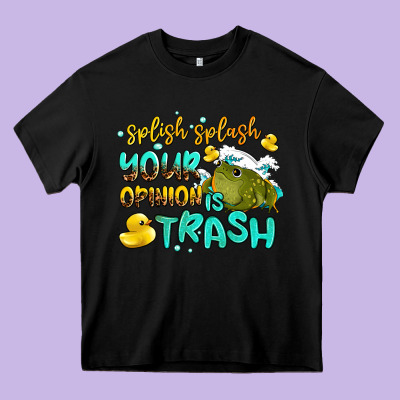 Splish Splash Your Opinion Is Trash Heavy Core Tee Designed By Adodesignshop