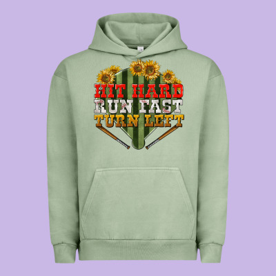 Hit Hard Run Fast Turn Left Urban Hoodie Designed By Bundleandbundleshop