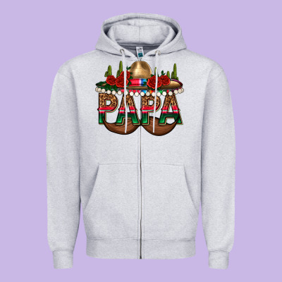 Papa Zipper Hoodie Designed By Texasbilliewilder
