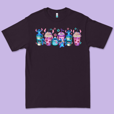 Stitch Coffee Cups Libbey Glass Premium Tee Designed By Jasminsmagicworld