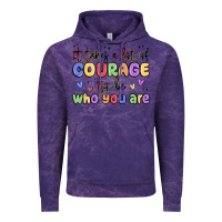 Cloud Purple it takes a lot of courage to be who you are Vintage Hoodie - MaliasSmallBusiness