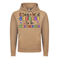 Vintage Coffee it takes a lot of courage to be who you are Vintage Hoodie - MaliasSmallBusiness