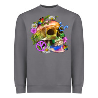 Storm Pride Skull And Transgender Symbol With Peace Heavyweight Sweatshirt - BundleAndBundleShop