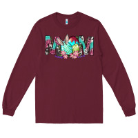 Burgundy Western Mom With Easter Long Sleeve Tee - BundleAndBundleShop