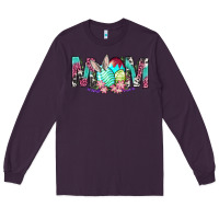 Plum Western Mom With Easter Long Sleeve Tee - BundleAndBundleShop
