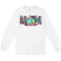 White Western Mom With Easter Long Sleeve Tee - BundleAndBundleShop