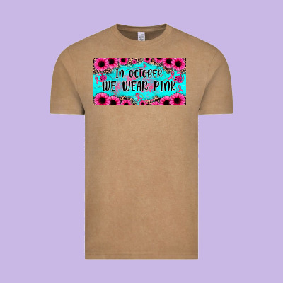In October We Wear Pink Vintage Tee Designed By Jahusdesignshop