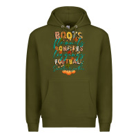 Army Green boots flannels bonfires football Premium Hoodie - CowGirlArtShop