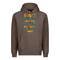 Coffee boots flannels bonfires football Premium Hoodie - CowGirlArtShop