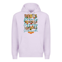 Lilac boots flannels bonfires football Premium Hoodie - CowGirlArtShop