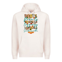Boots Flannels Bonfires Football Premium Hoodie | Teevron