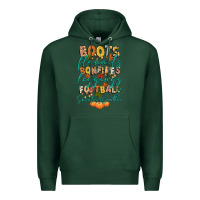 Sports Green boots flannels bonfires football Premium Hoodie - CowGirlArtShop