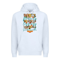 White boots flannels bonfires football Premium Hoodie - CowGirlArtShop