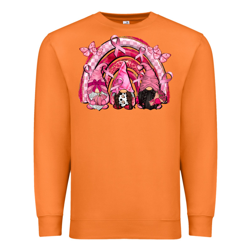 Gnomes Rainbow Breast Cancer Premium Sweatshirt by CowGirlArtShop | Teevron