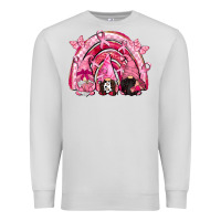 Dove Grey gnomes rainbow breast cancer Premium Sweatshirt - CowGirlArtShop