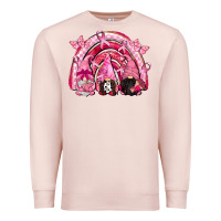Pale Pink gnomes rainbow breast cancer Premium Sweatshirt - CowGirlArtShop