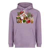 Lavender western santa cowboy coffe cups christmas Heavyweight Hoodie - CowGirlArtShop