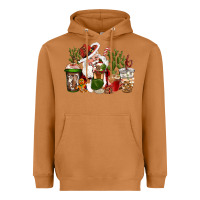 Meerkat western santa cowboy coffe cups christmas Heavyweight Hoodie - CowGirlArtShop