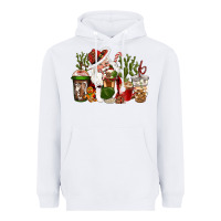 White western santa cowboy coffe cups christmas Heavyweight Hoodie - CowGirlArtShop