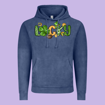 Lucky St Patrick S Day Vintage Hoodie Designed By Maliassmallbusiness