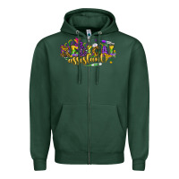 Sports Green MA Medical Assistant Mardi Gras Zipper Hoodie - NancyCooperArtShop