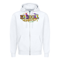 White MA Medical Assistant Mardi Gras Zipper Hoodie - NancyCooperArtShop