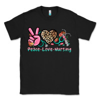 Black peace love nursing Classic Tee - NancyCooperArtShop