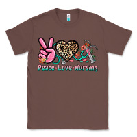Chestnut peace love nursing Classic Tee - NancyCooperArtShop