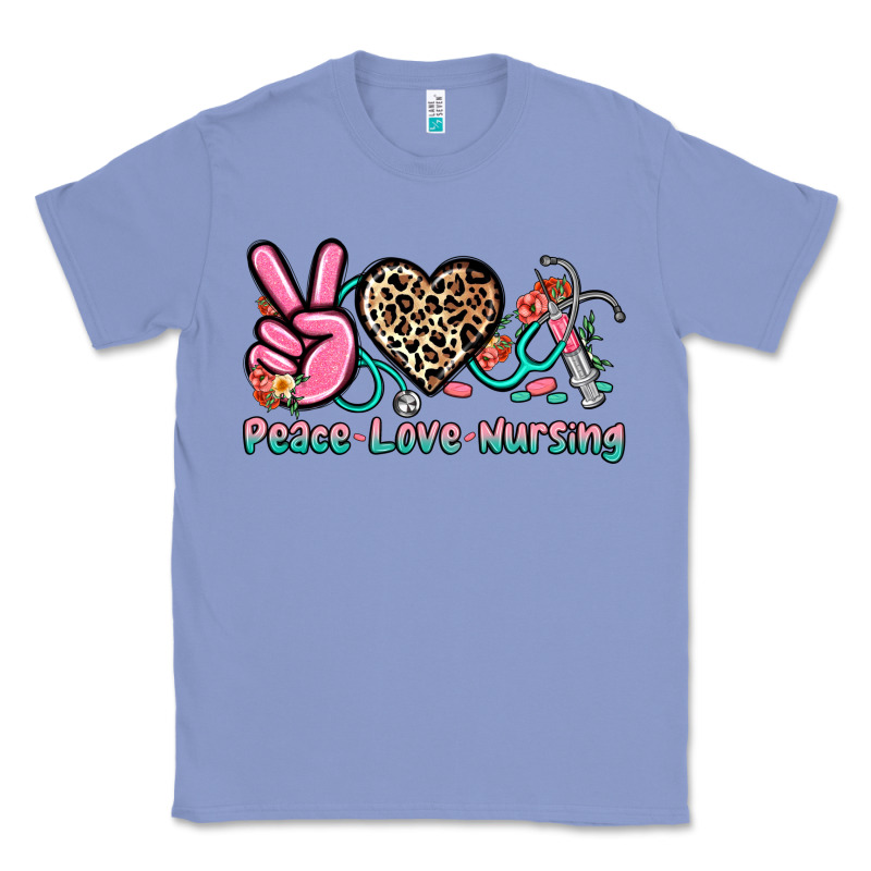 Peace Love Nursing Classic Tee by NancyCooperArtShop | Teevron
