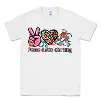 White peace love nursing Classic Tee - NancyCooperArtShop