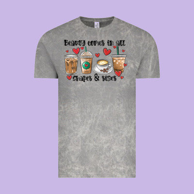 Beauty Comes In All Shapes And Sizes Coffee Vintage Tee Designed By Maliassmallbusiness