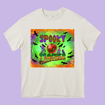 Spooky Teacher Heavy Core Tee Designed By Bundleandbundleshop