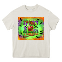 Cream spooky teacher Heavy Core Tee - BundleAndBundleShop