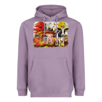 Lavender fall farm animals Heavyweight Hoodie - CowGirlArtShop
