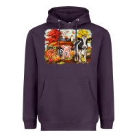 Plum fall farm animals Heavyweight Hoodie - CowGirlArtShop