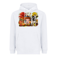 White fall farm animals Heavyweight Hoodie - CowGirlArtShop