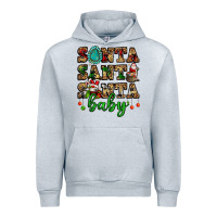 Heather Grey santa santa santa baby Urban Hoodie - FaDigitalArtStudio