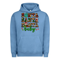 Pigment Pebble Blue santa santa santa baby Urban Hoodie - FaDigitalArtStudio