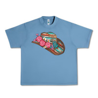 Pebble Blue cowboy hat Urban Heavy Tee - AdoDesignShop