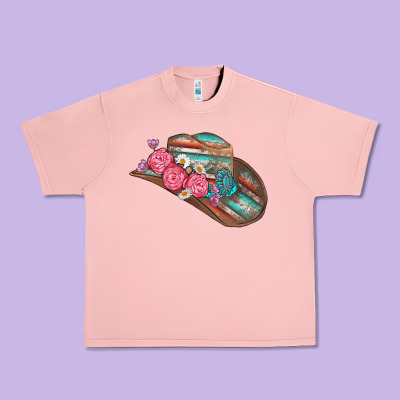 Cowboy Hat Urban Heavy Tee Designed By Adodesignshop