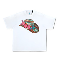 White cowboy hat Urban Heavy Tee - AdoDesignShop