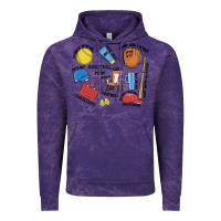 Cloud Purple softball mom Vintage Hoodie - MaliasSmallBusiness