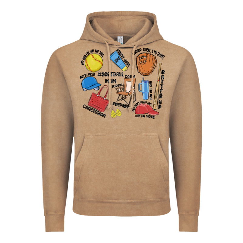 Softball Mom Vintage Hoodie by MaliasSmallBusiness | Teevron