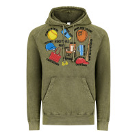 Vintage Olive softball mom Vintage Hoodie - MaliasSmallBusiness