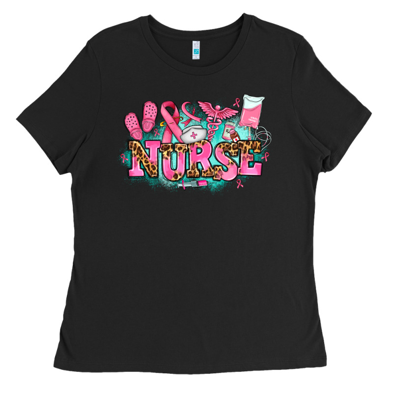 Breast Cancer Nurse Ladies Tee by AdoDesignShop | Teevron