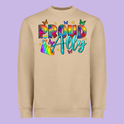 Western Proud Ally Heavyweight Sweatshirt Designed By Bundleandbundleshop
