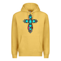 Antique Gold gemstone cross Premium Hoodie - JahusDesignShop